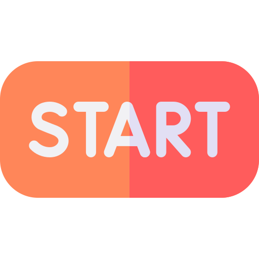 Start button Basic Rounded Flat icon