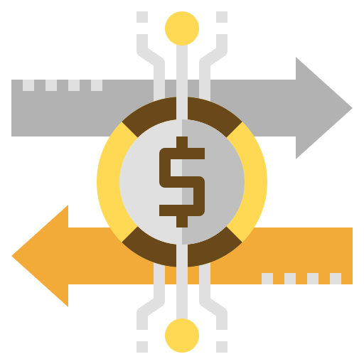 Cash flow free icon