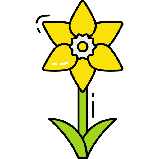 Daffodil Generic Outline Color icon