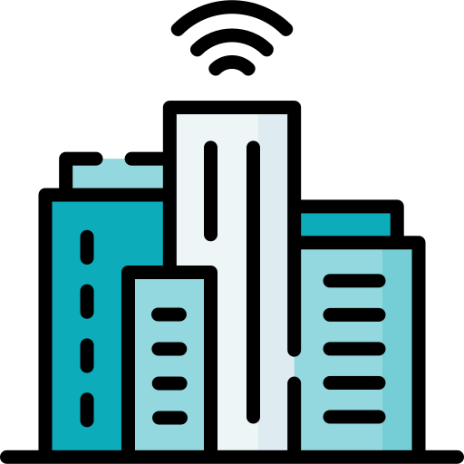 ciudad inteligente icono gratis