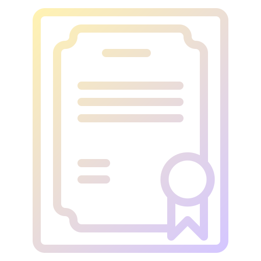 Certificate free icon