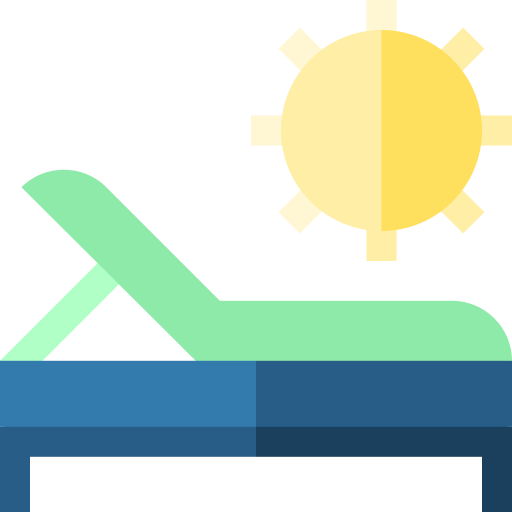 cama solar icono gratis