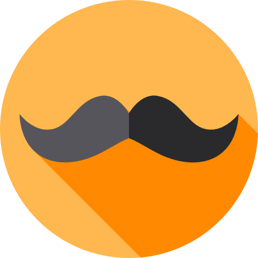 Mustache Flat Circular Flat icon