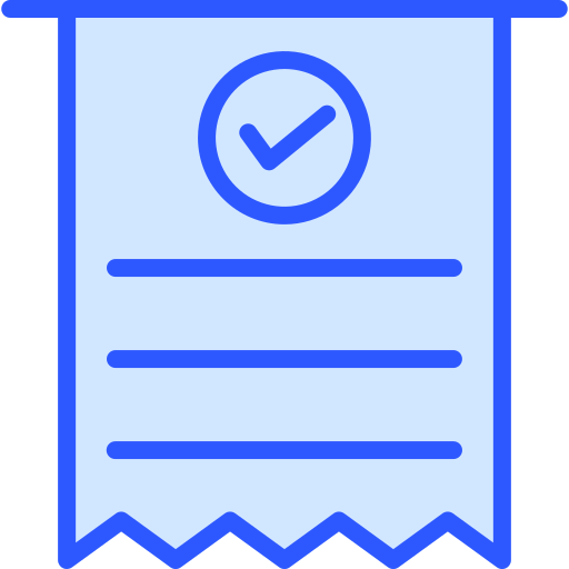 Invoice Generic Blue icon