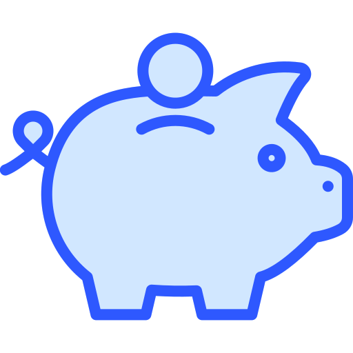 Piggy bank Generic Blue icon