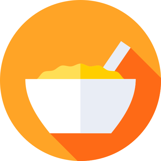 Oatmeal Flat Circular Flat icon