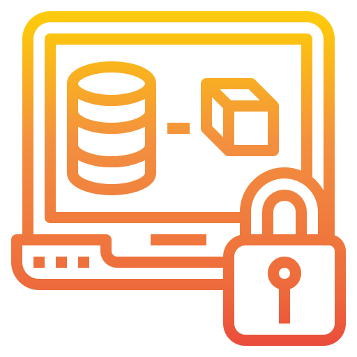 seguridad de datos icono gratis