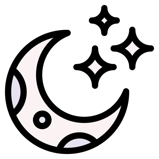 luna creciente icono gratis