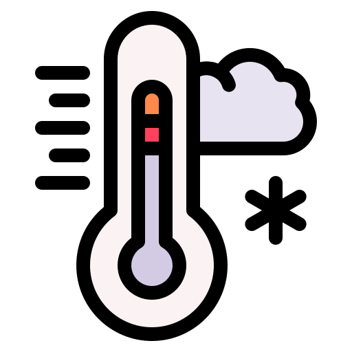 baja temperatura icono gratis