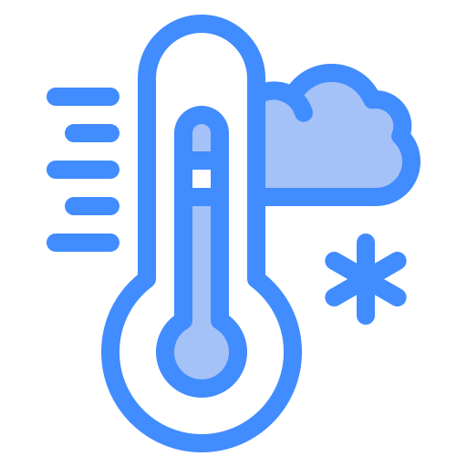 baja temperatura icono gratis