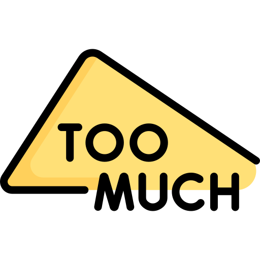 demasiado icono gratis