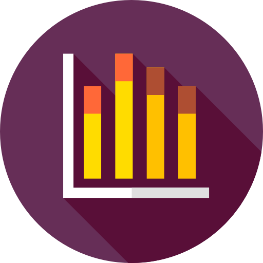 Bar chart Flat Circular Flat icon