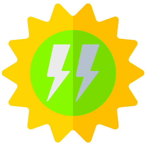 energía solar icono gratis