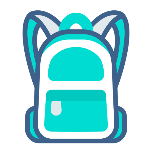 bolsa para la escuela icono gratis