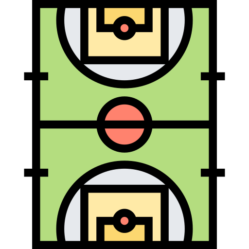 quadra de basquete grátis ícone