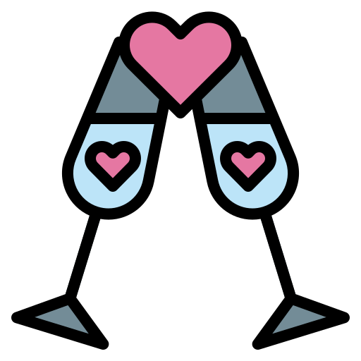 Champagne glasses - Free love and romance icons