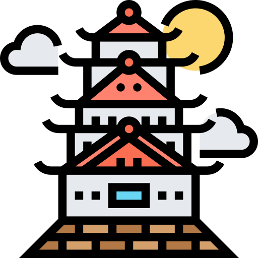 castillo de osaka icono gratis