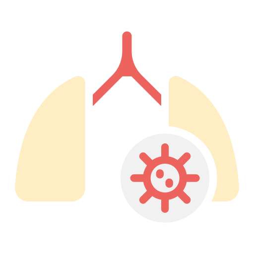 pulmones infectados icono gratis