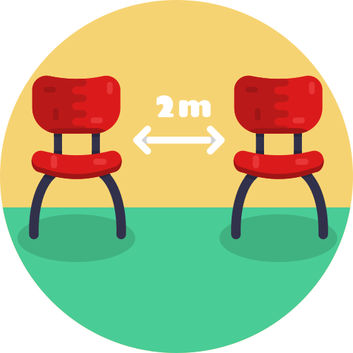 distanciamiento social icono gratis