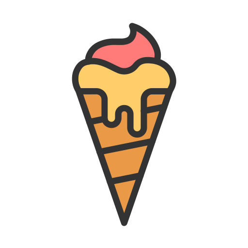 cucurucho de helado icono gratis