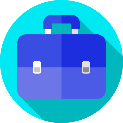 Briefcase Flat Circular Flat icon