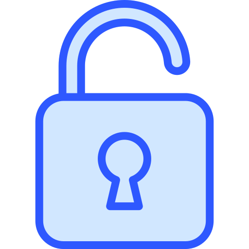 Unlock Generic Blue icon