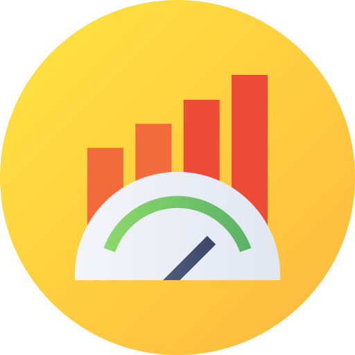 Benchmarking Gradient Circular Gradient Icon