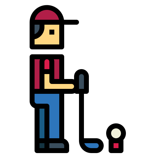 Golf player free icon