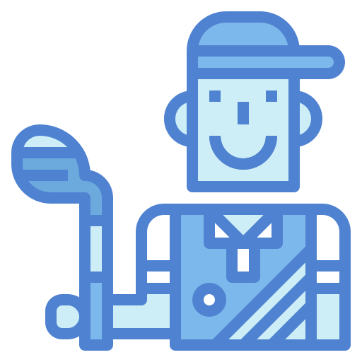 jugador de golf icono gratis