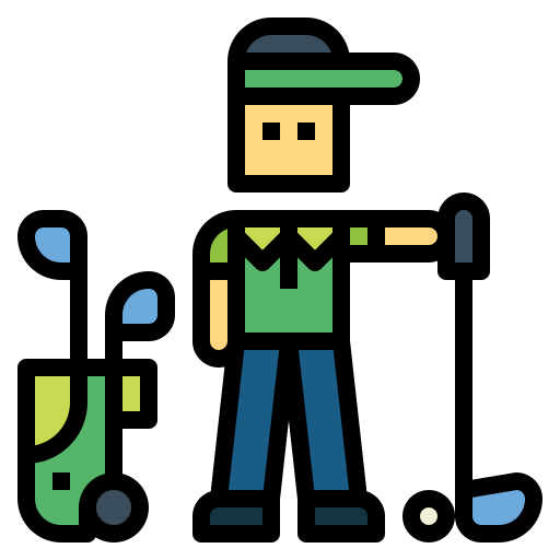 Golf player free icon