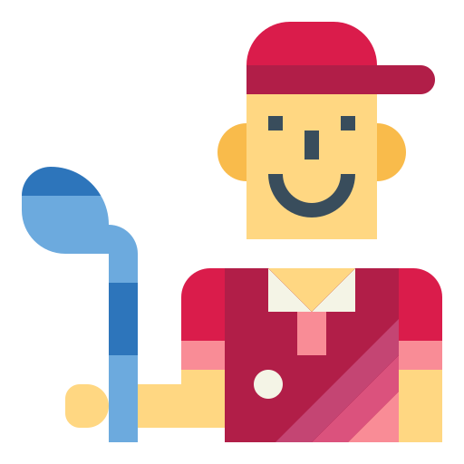 jugador de golf icono gratis