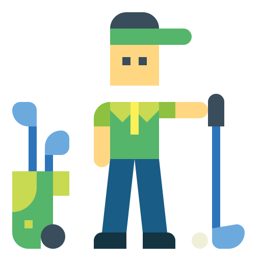jugador de golf icono gratis
