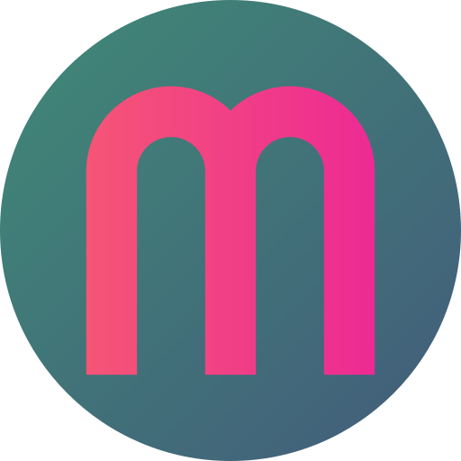 M Gradient circular Gradient icon