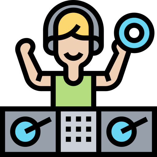 disc jockey icono gratis