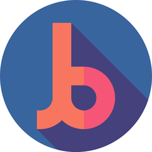 B Flat Circular Flat Icon