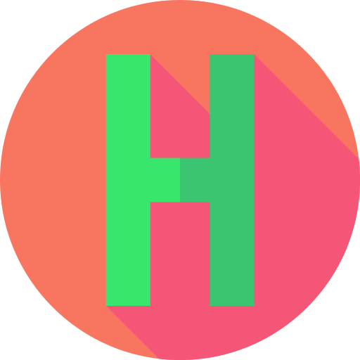H Flat Circular Flat icon