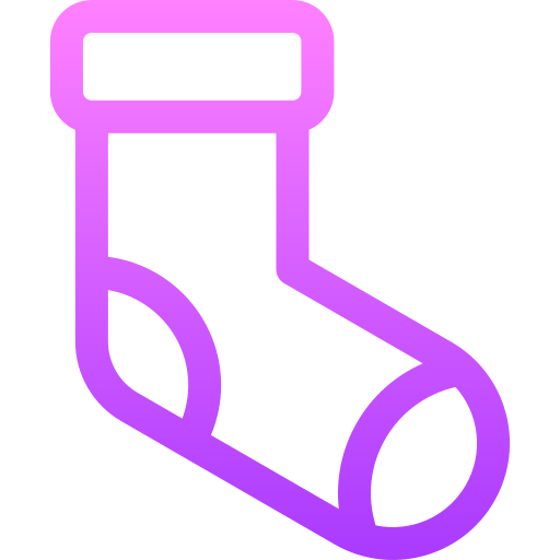 Sock Basic Gradient Lineal color icon