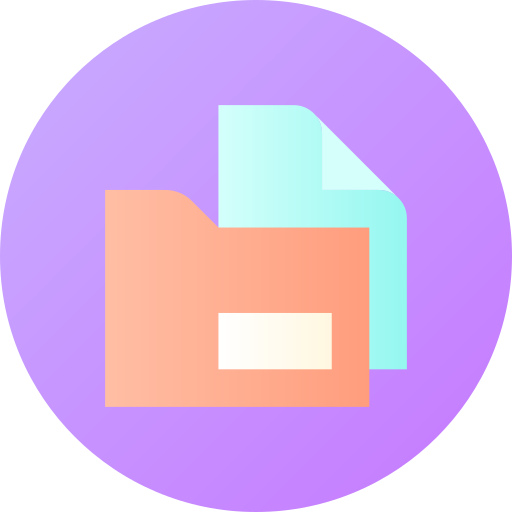 Document Gradient Circular Gradient Icon