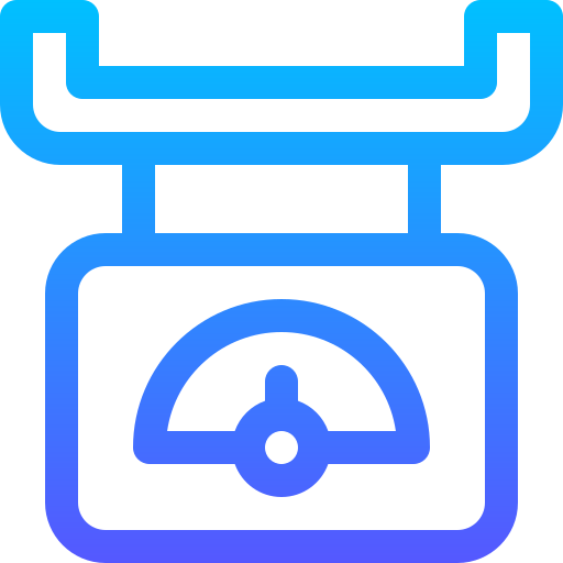 Weight scale Basic Gradient Lineal color icon