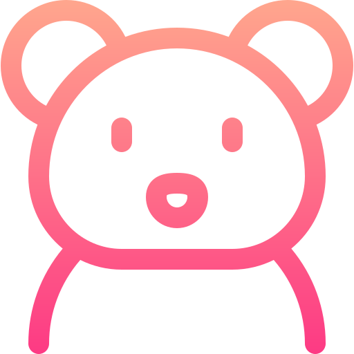 Teddy bear Basic Gradient Lineal color icon