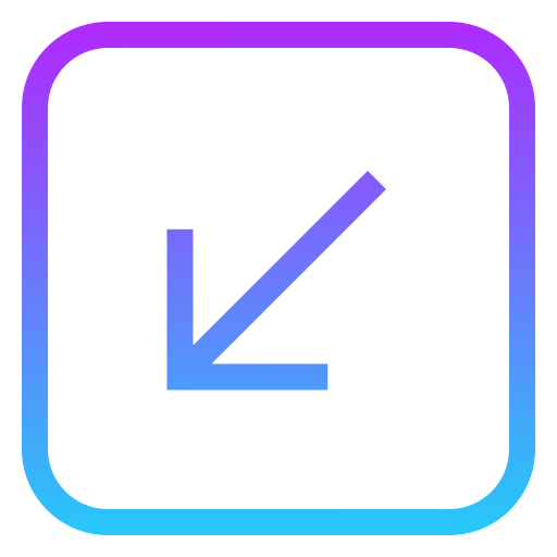 flecha hacia abajo a la izquierda icono gratis