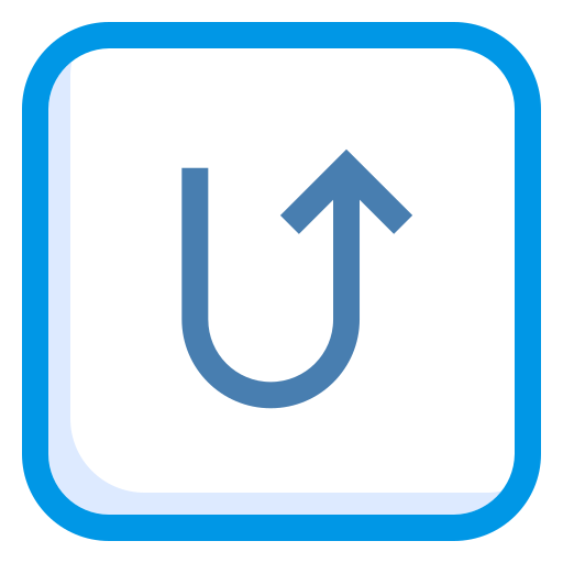 demi tour Icône gratuit