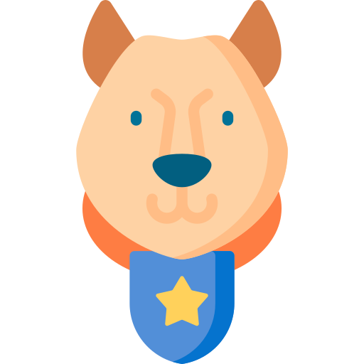 perro policía icono gratis