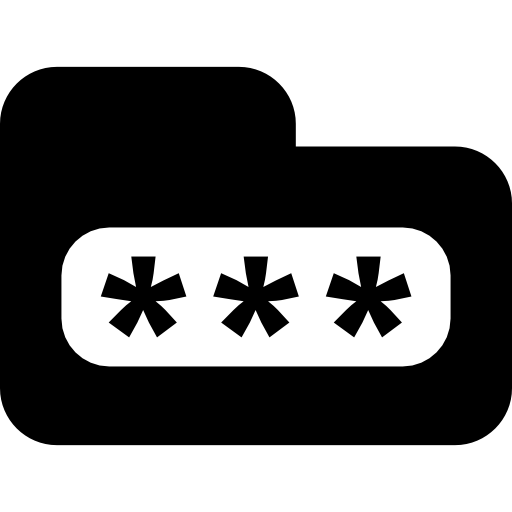 contraseña de carpeta icono gratis