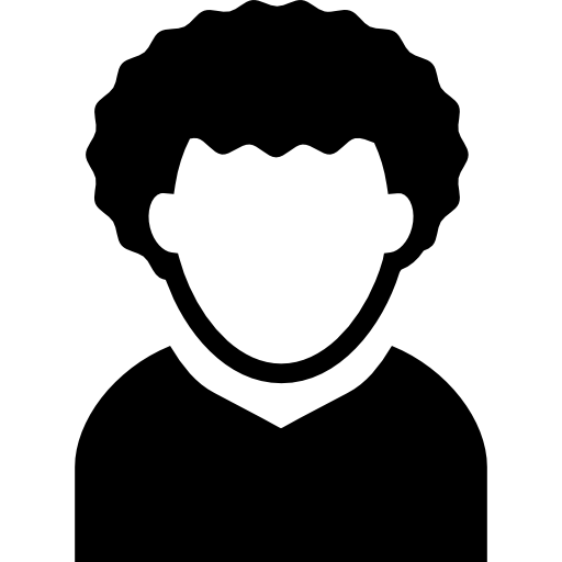 avatar de perfil de jovem com cabelo encaracolado grátis ícone