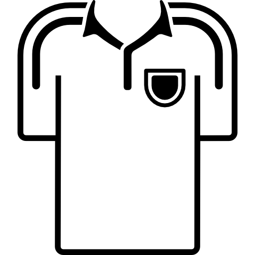 camiseta de futbolista frontal icono gratis