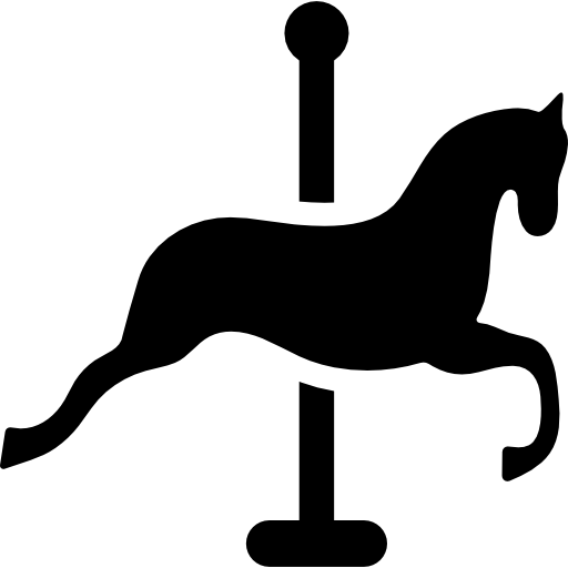 caballo de carrusel icono gratis