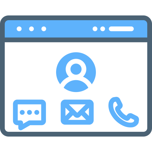 datos de contacto icono gratis