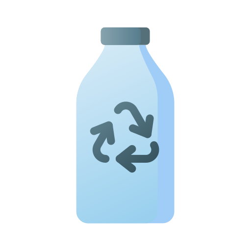 Sticker recyclage bouteille plastique eau