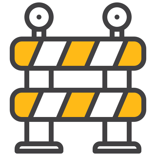 Traffic barrier free icon